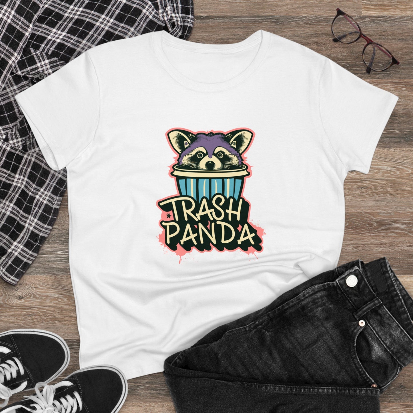 Trash Panda, Racoon, Women's Cotton Tee