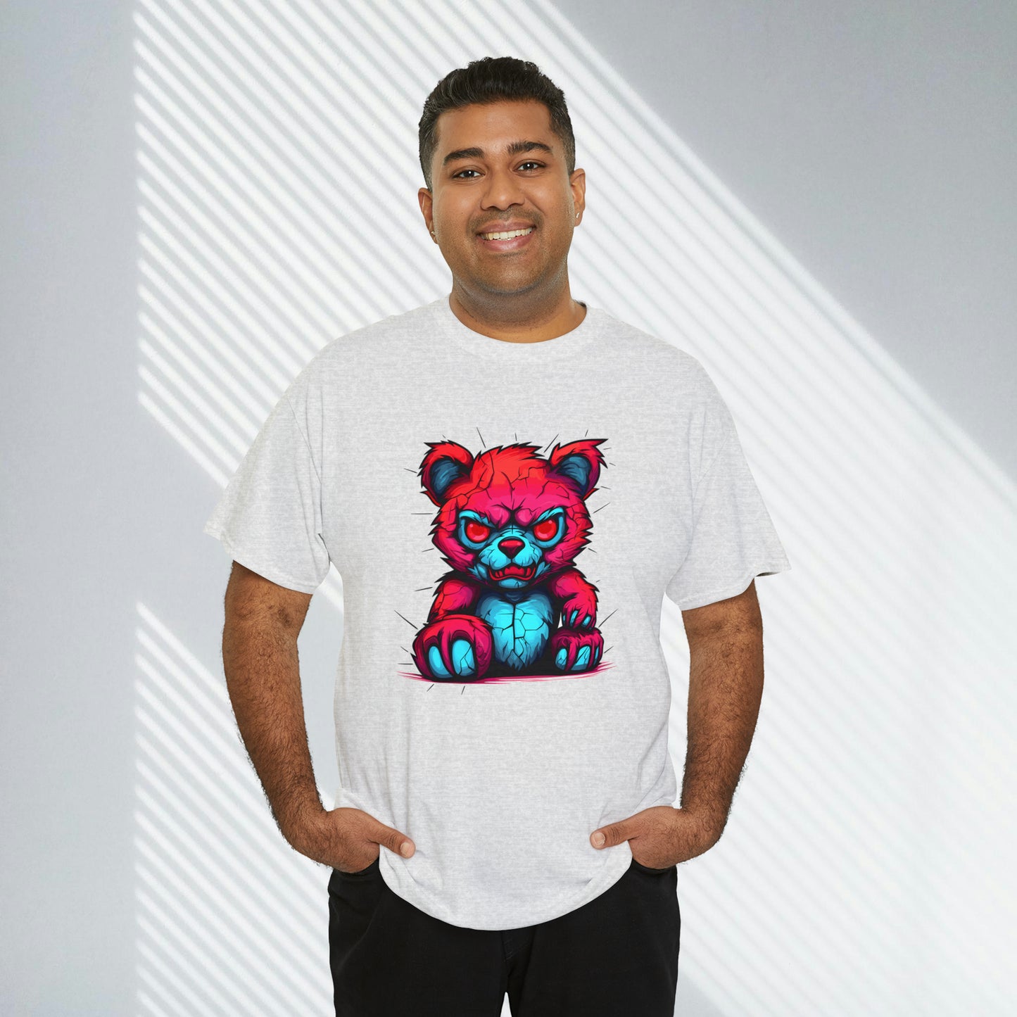 Demon Teddy Bear, Unisex Heavy Cotton Tee