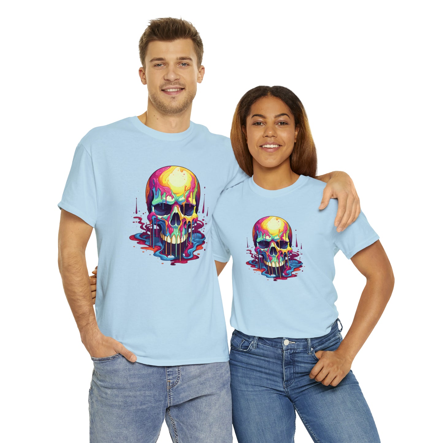Painted Skull, Unisex Heavy Cotton Tee
