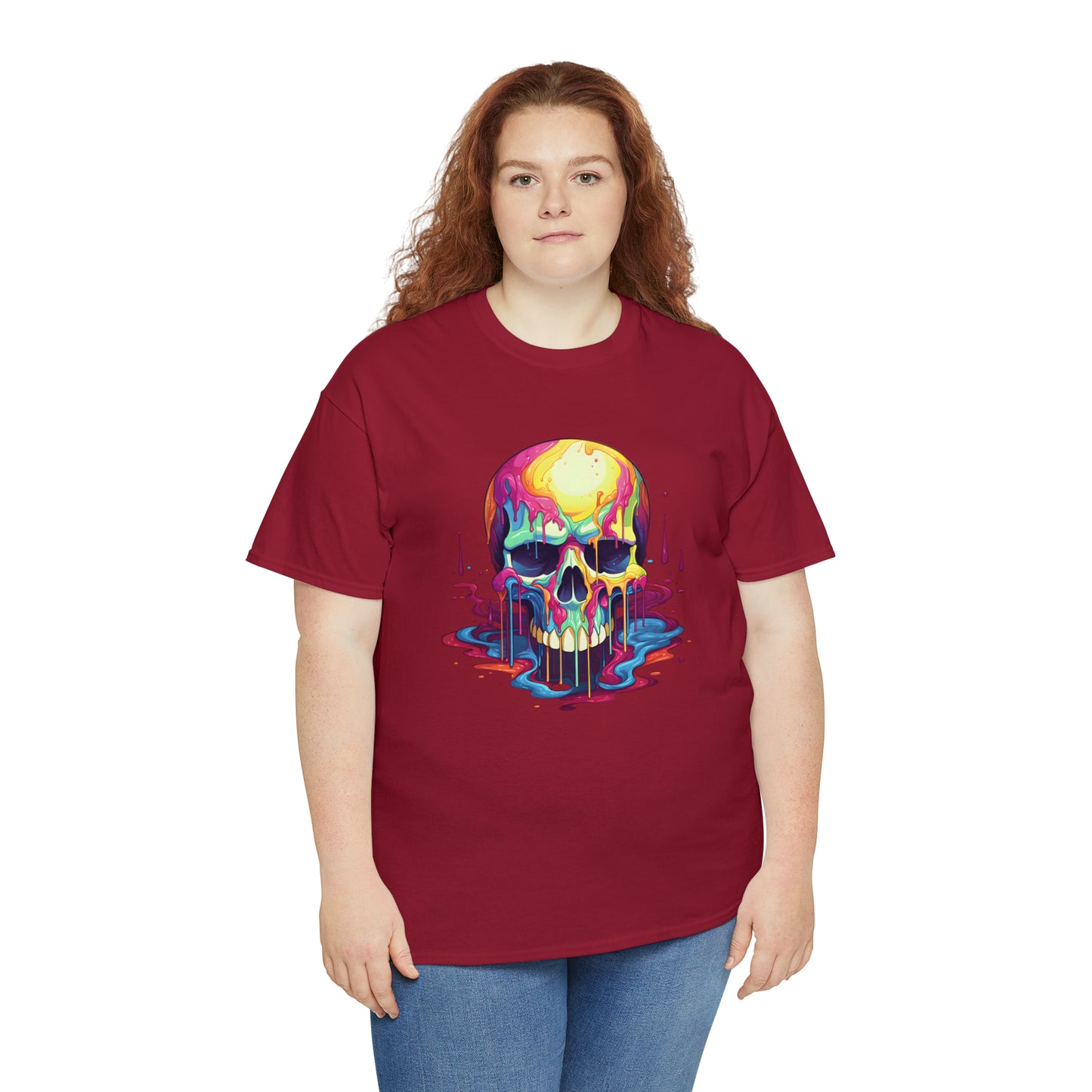 Painted Skull, Unisex Heavy Cotton Tee