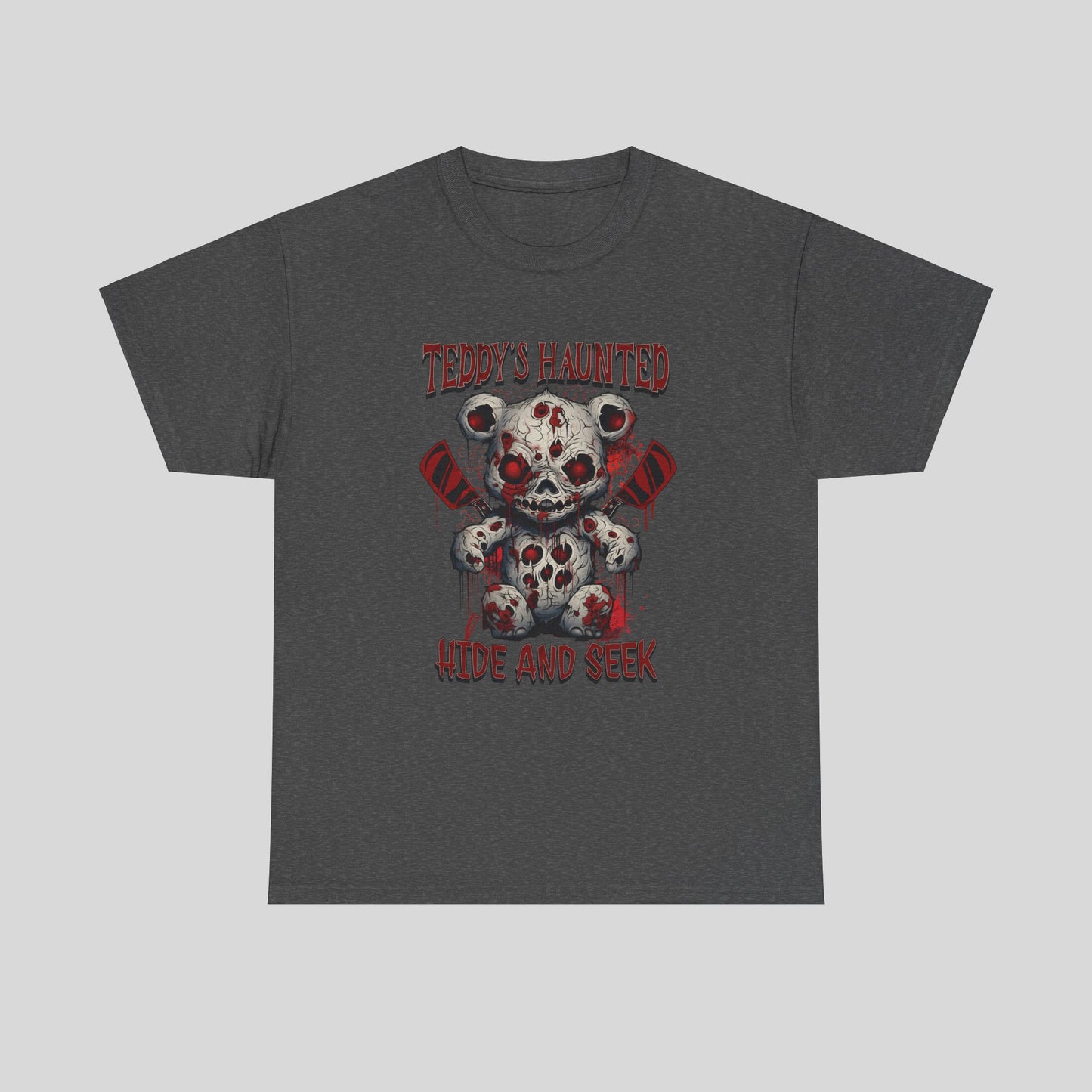 Teddy's Haunted Hide and Seek, Unisex Heavy Cotton Tee