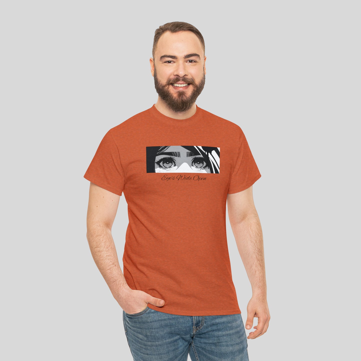 Eye's Wide Open, Custom Unisex Heavy Cotton Graphic Tee