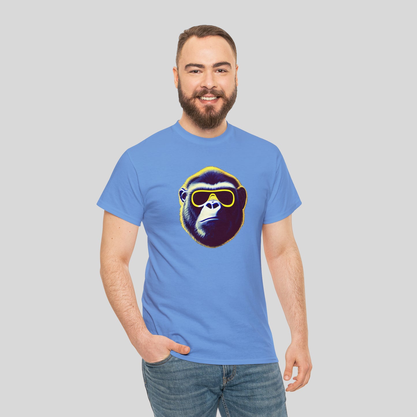 Gorilla, Custom Unisex Heavy Cotton Graphic Tee