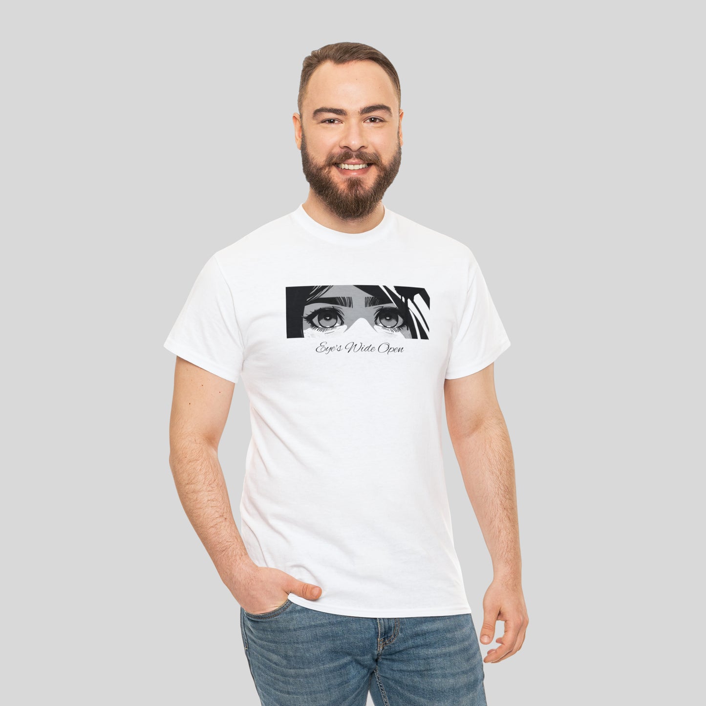 Eye's Wide Open, Custom Unisex Heavy Cotton Graphic Tee