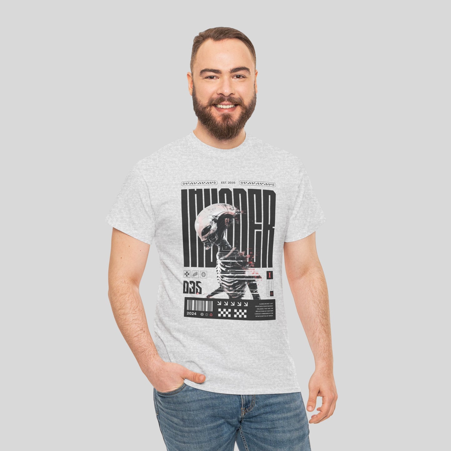 Alien Invader, Unisex Heavy Cotton Tee