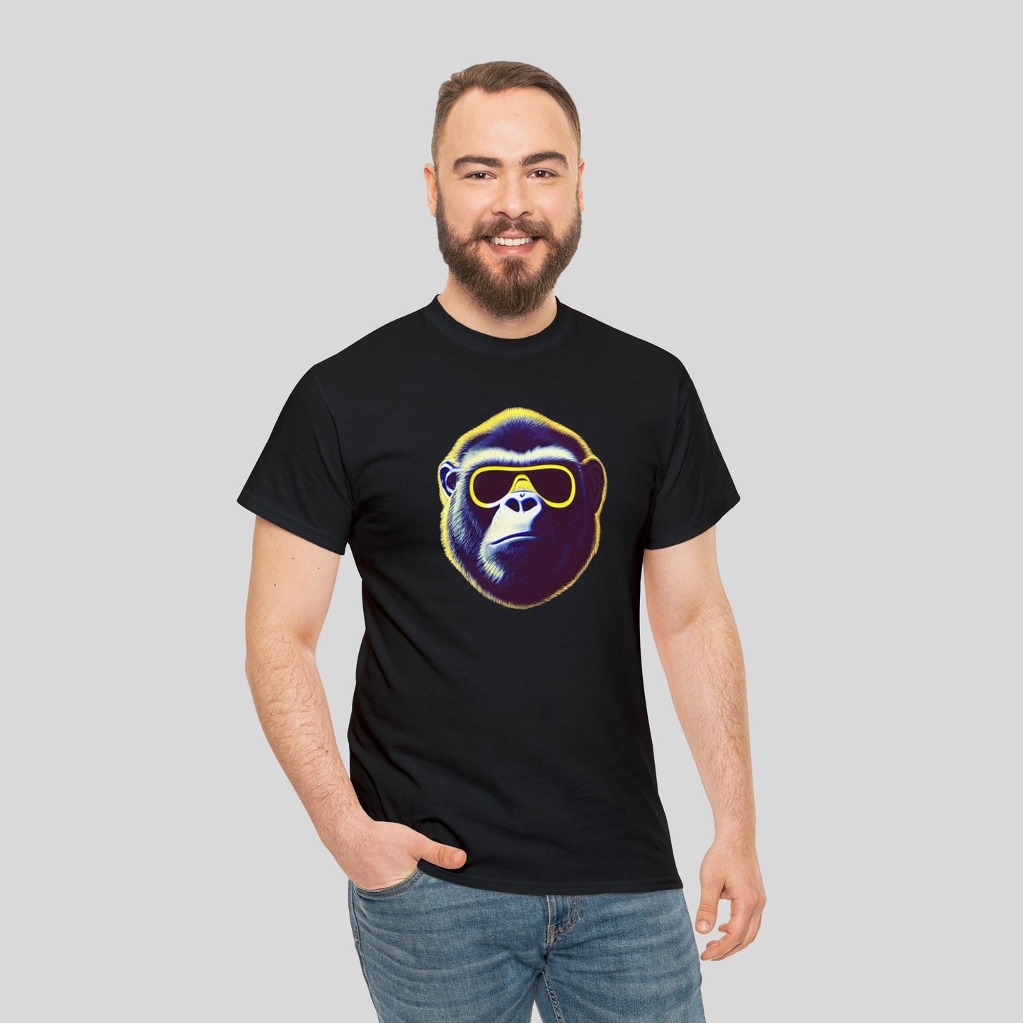 Gorilla, Custom Unisex Heavy Cotton Graphic Tee