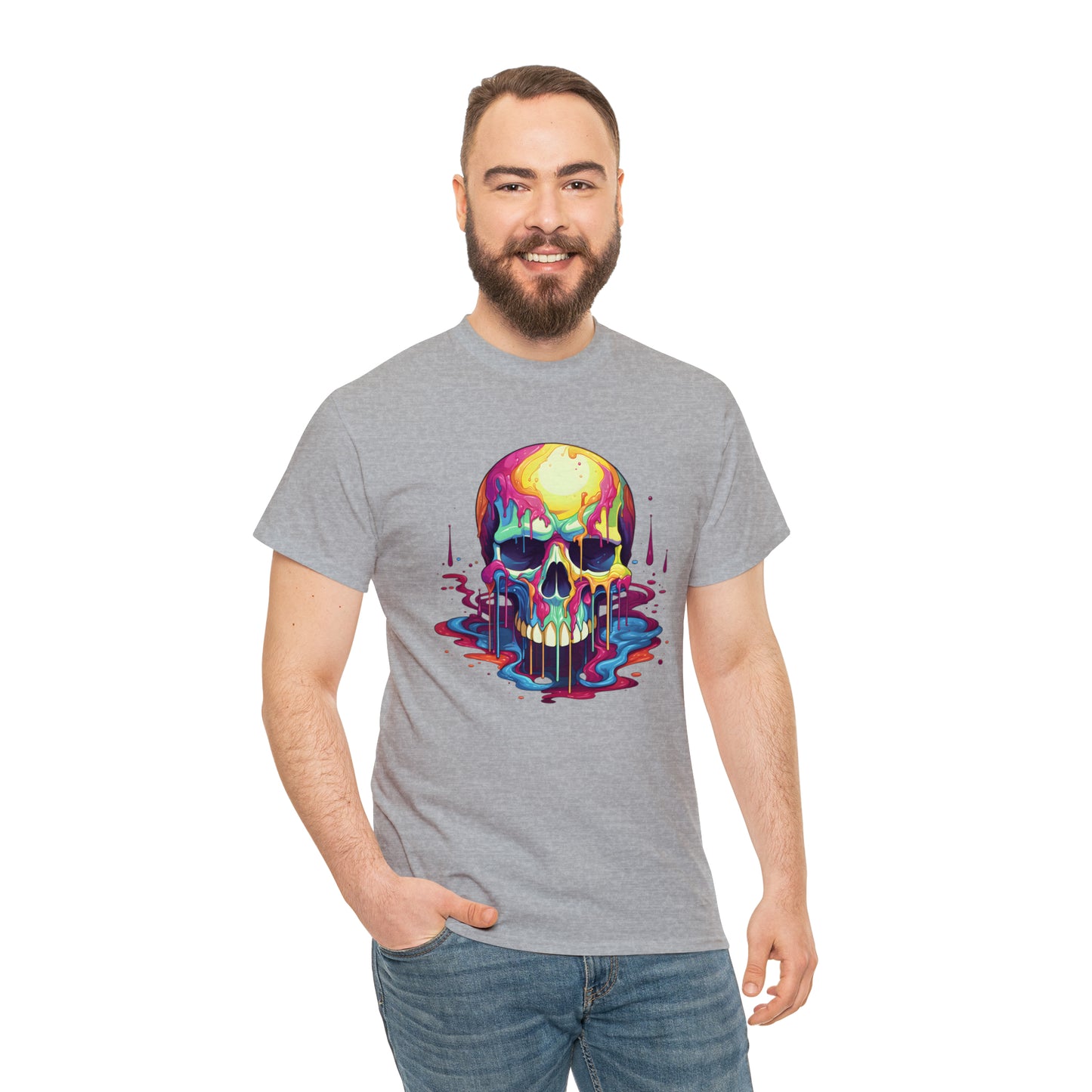 Painted Skull, Unisex Heavy Cotton Tee