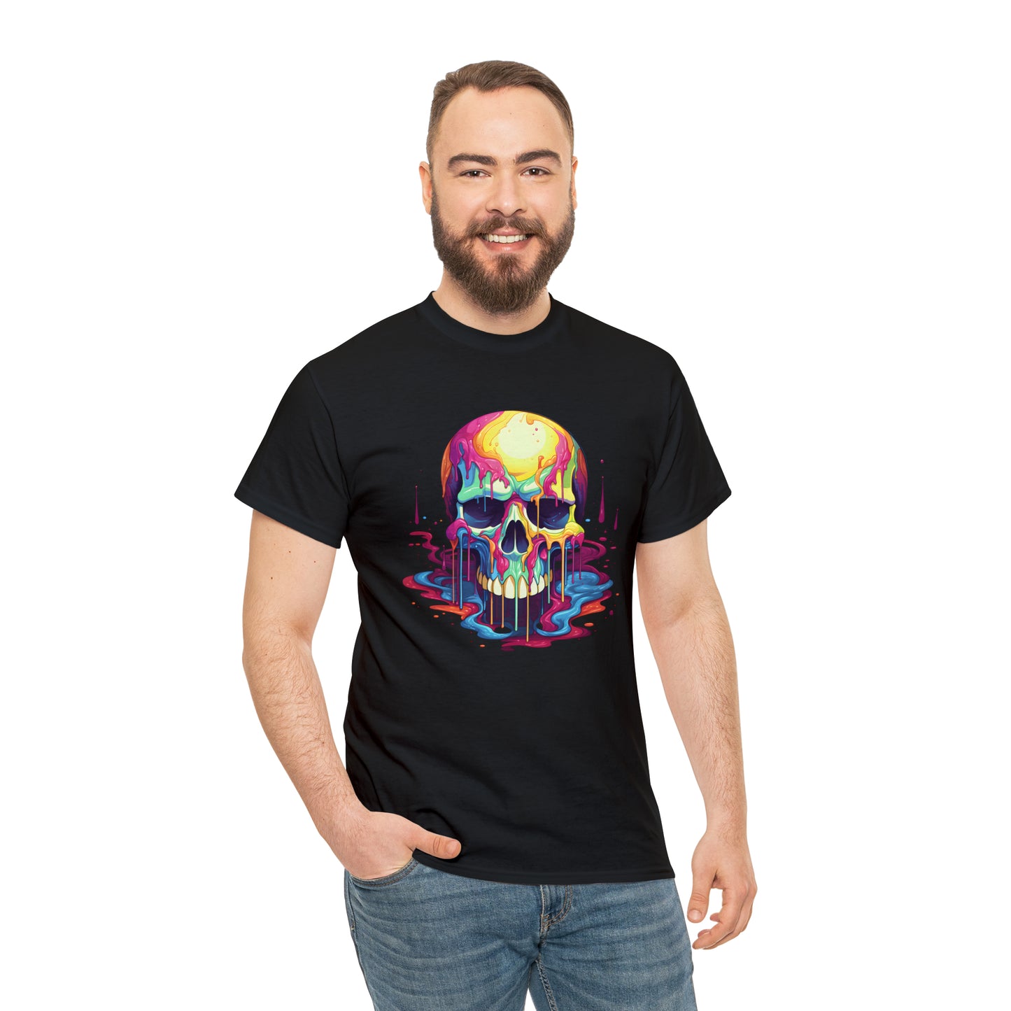 Painted Skull, Unisex Heavy Cotton Tee