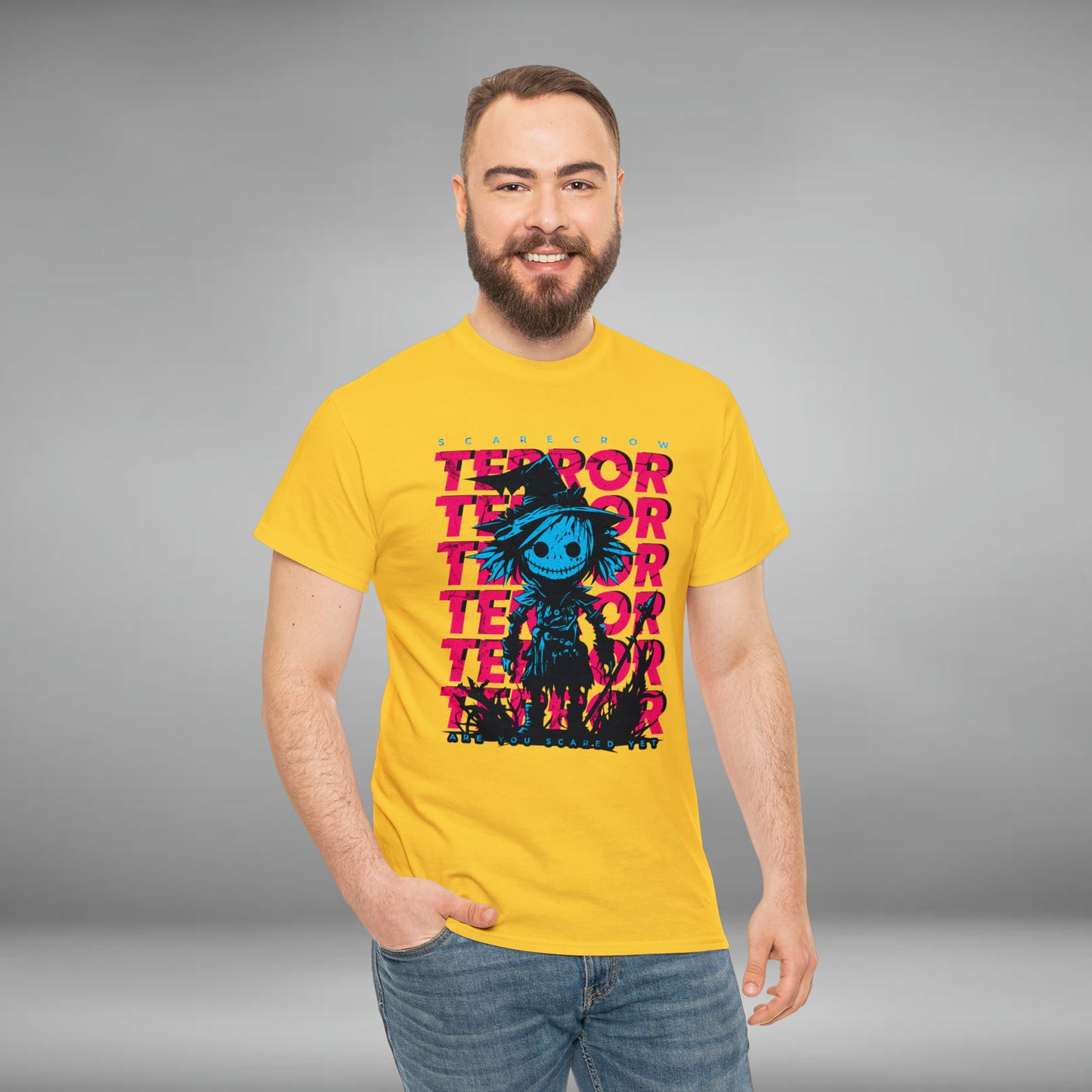 TERROR Scarecrow Unisex Heavy Cotton Graphic Tee