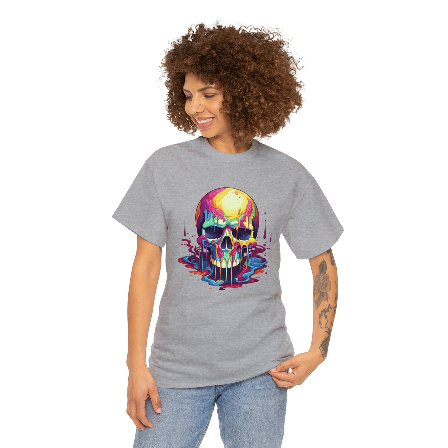 Painted Skull, Unisex Heavy Cotton Tee
