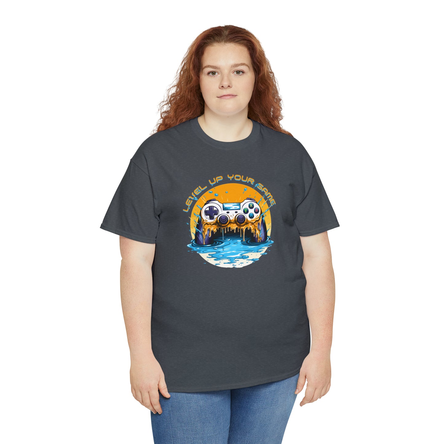 Level Up Your Game, Game Controller Unisex Heavy Cotton Tee