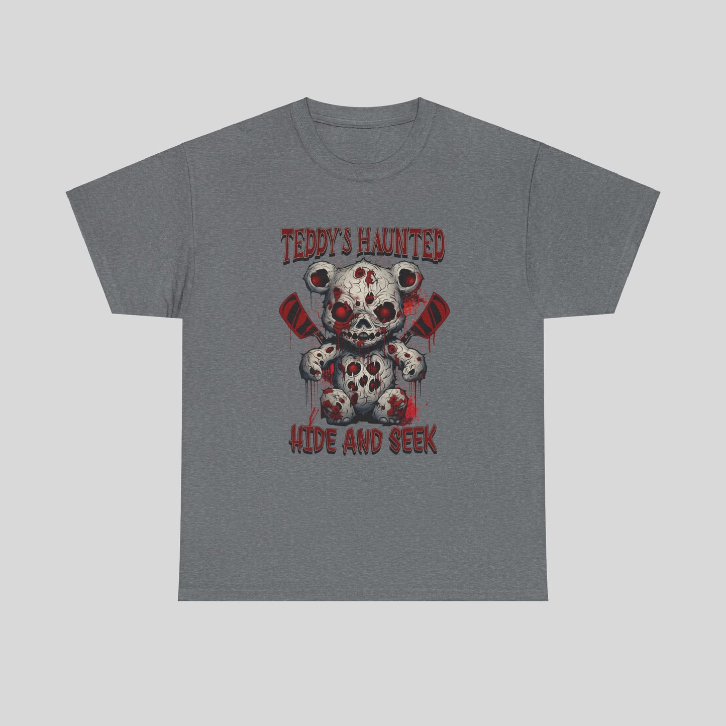 Teddy's Haunted Hide and Seek, Unisex Heavy Cotton Tee