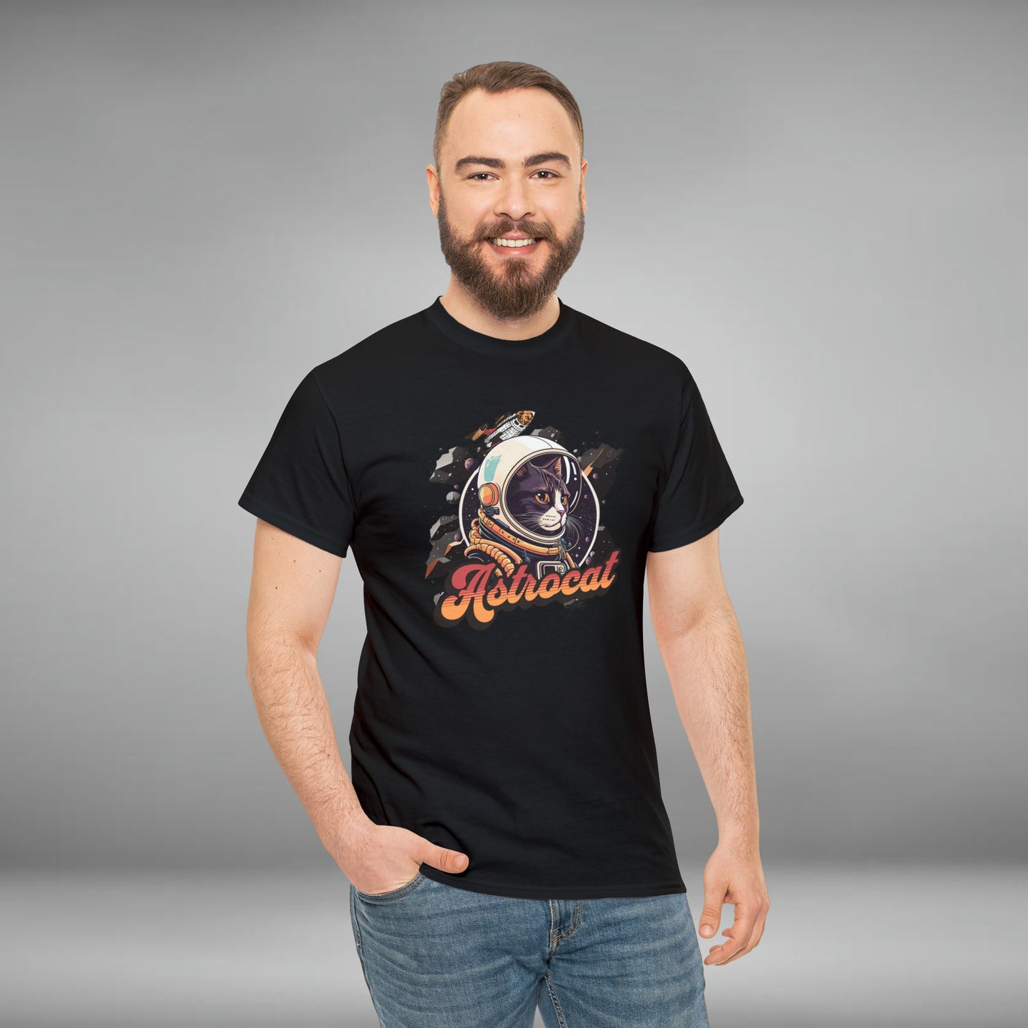 Astrocat, Unisex Heavy Cotton Tee