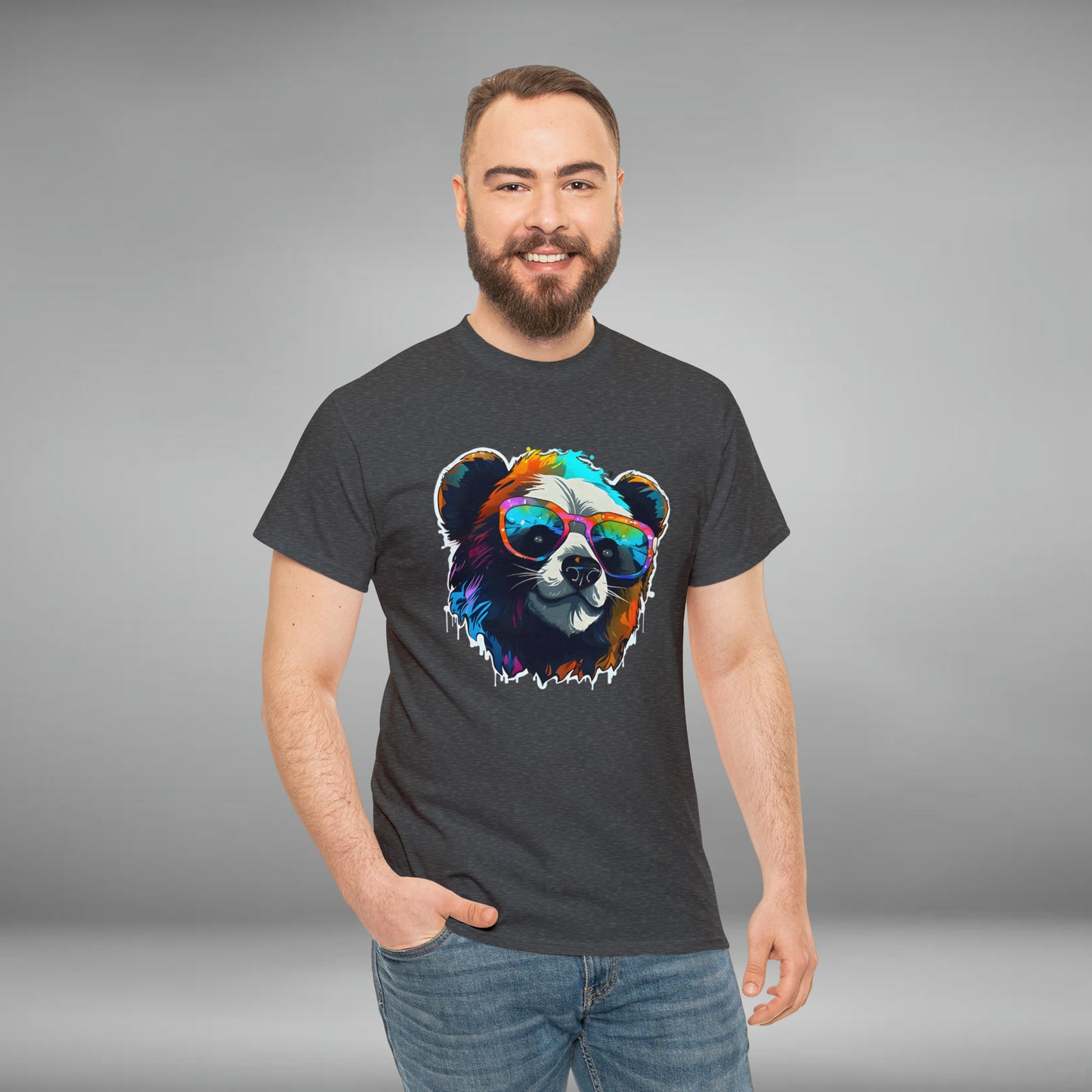 Panda Bear custom Unisex Heavy Cotton Graphic Tee
