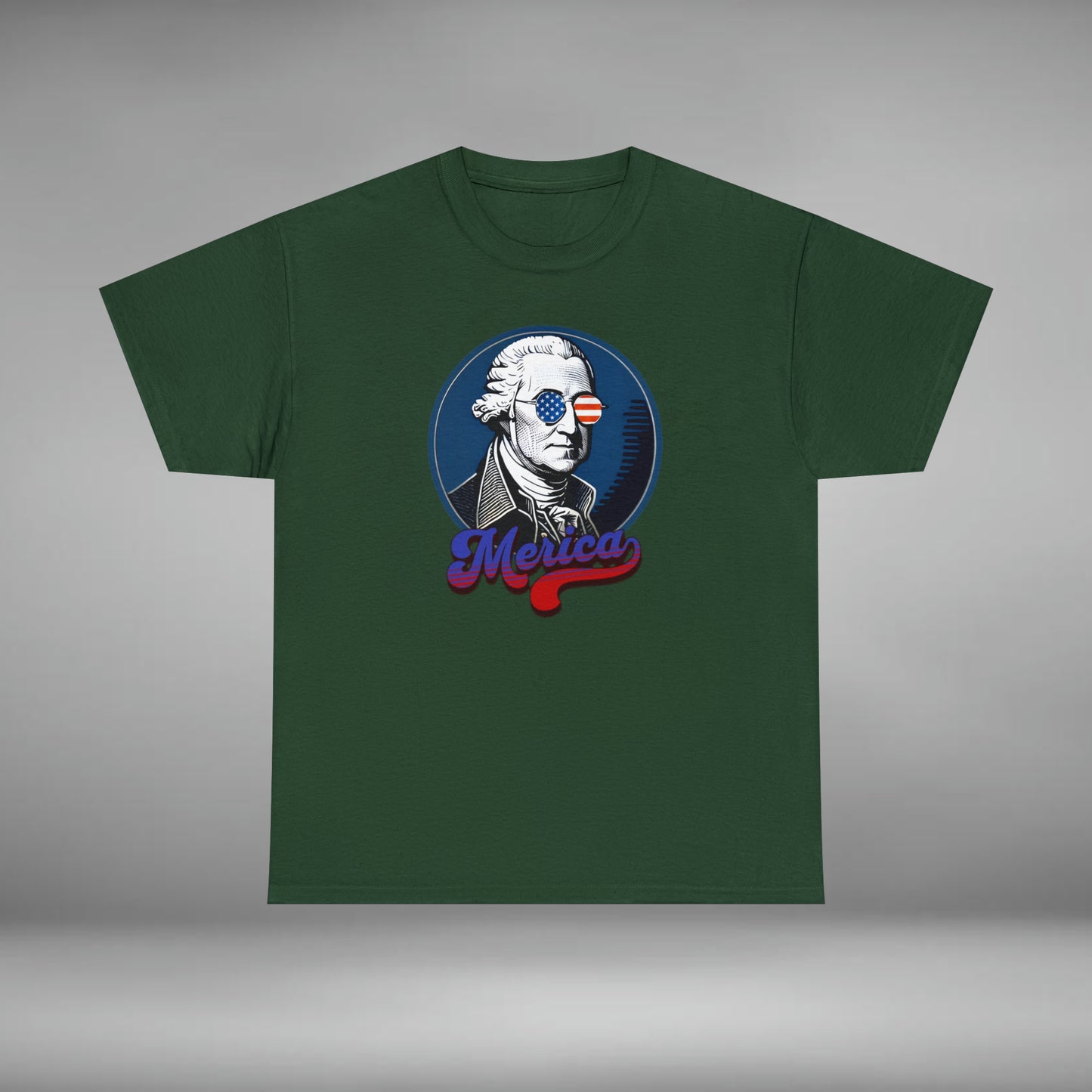 Merica, George Washington Unisex Heavy Cotton Graphic Tee