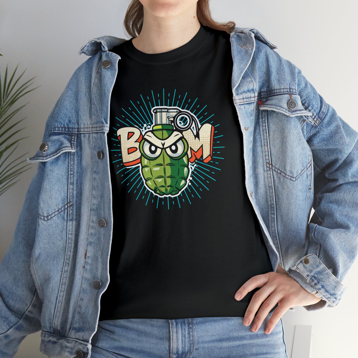 BOOM, Angry Grenade, Unisex Heavy Cotton Tee
