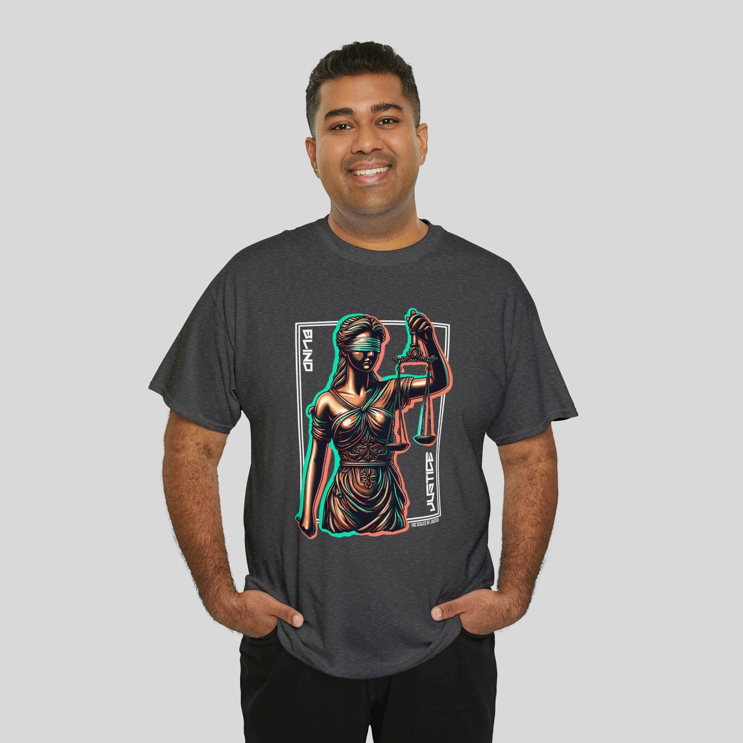 Blind Justice, Lady Justice, Unisex Heavy Cotton Tee