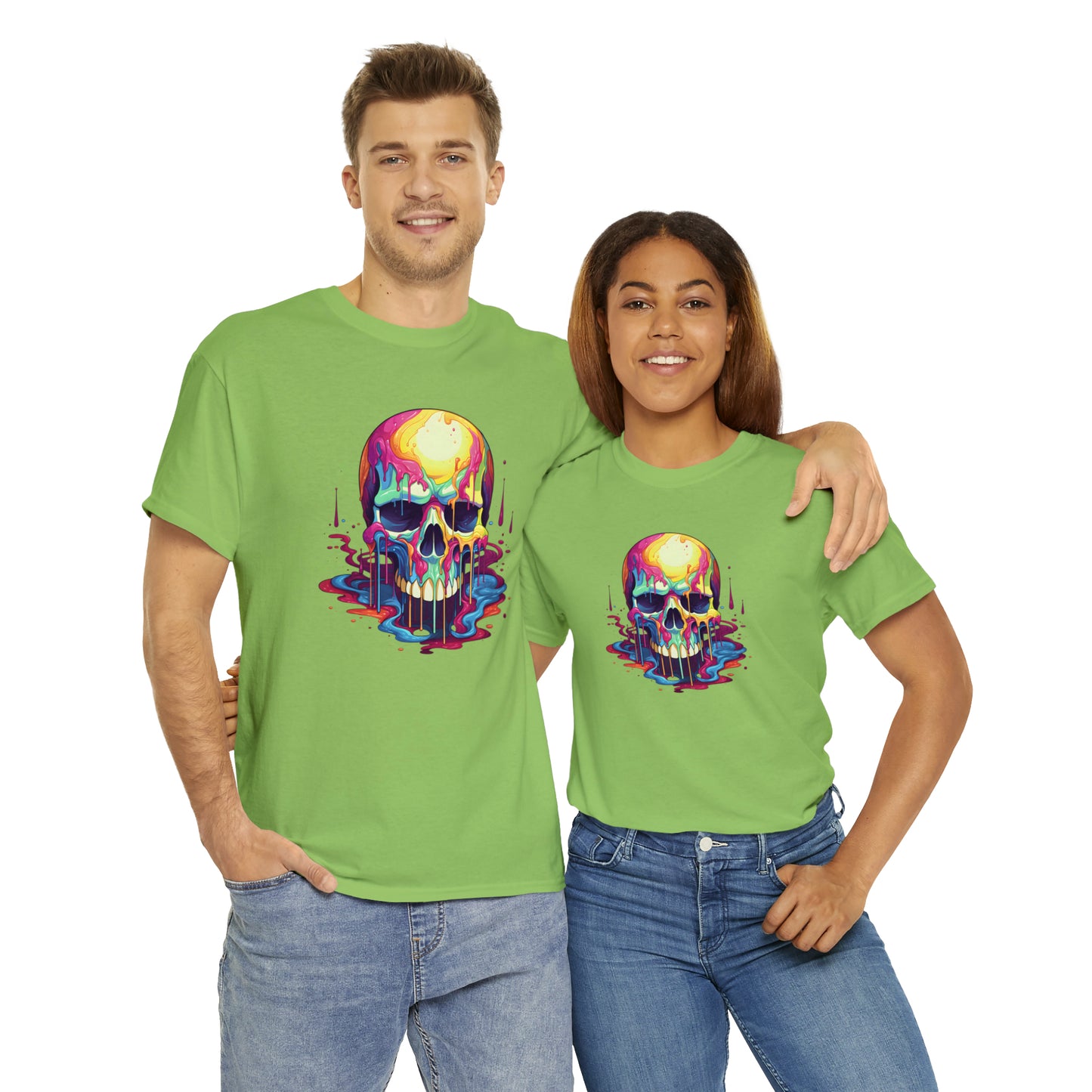 Painted Skull, Unisex Heavy Cotton Tee