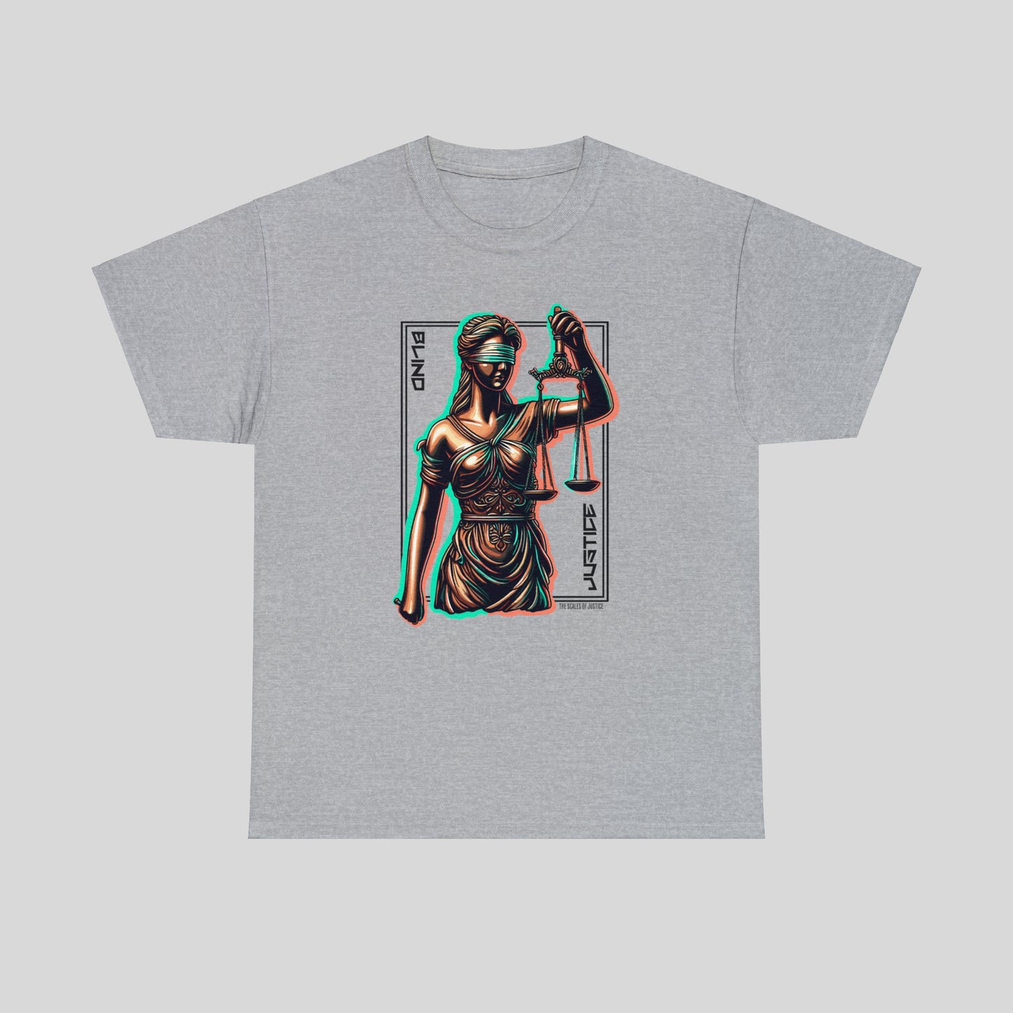 Blind Justice, Lady Justice, Unisex Heavy Cotton Tee