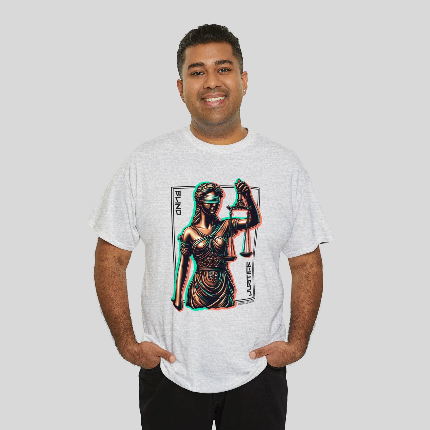 Blind Justice, Lady Justice, Unisex Heavy Cotton Tee