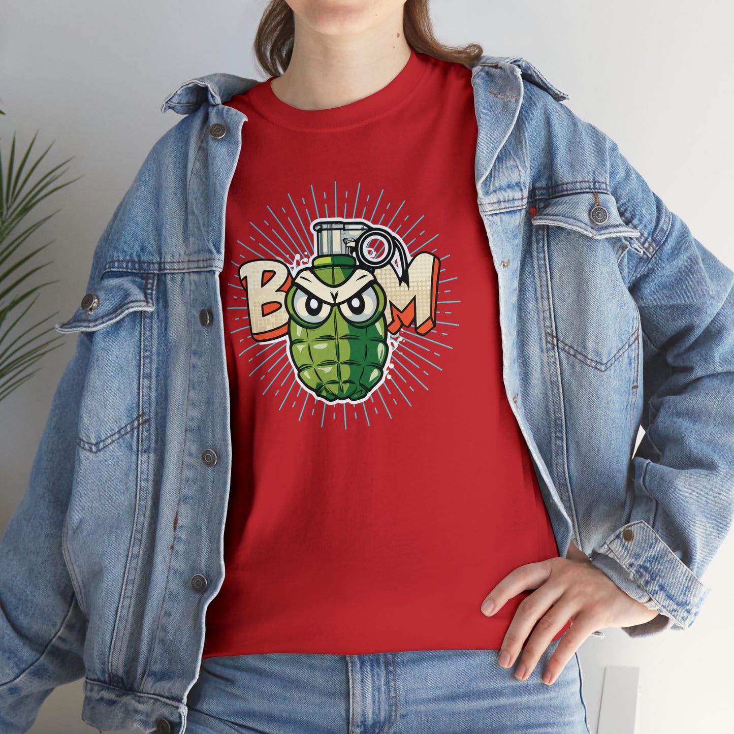 BOOM, Angry Grenade, Unisex Heavy Cotton Tee