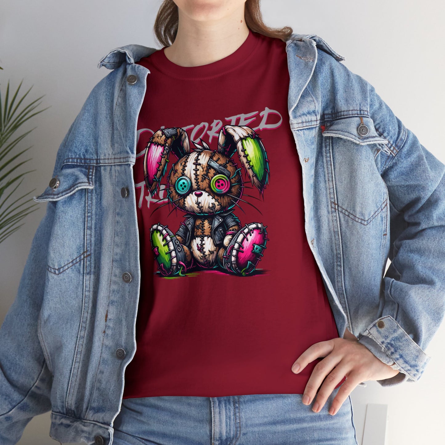 Distorted Truth, Ragdoll Bunny, Unisex Heavy Cotton Tee
