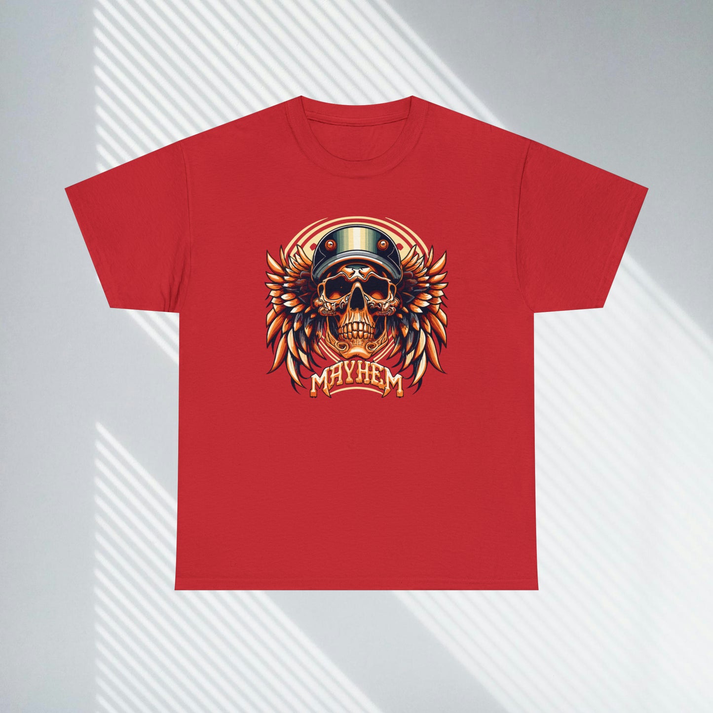 MAYHEM, Winged Skull Unisex Heavy Cotton Tee