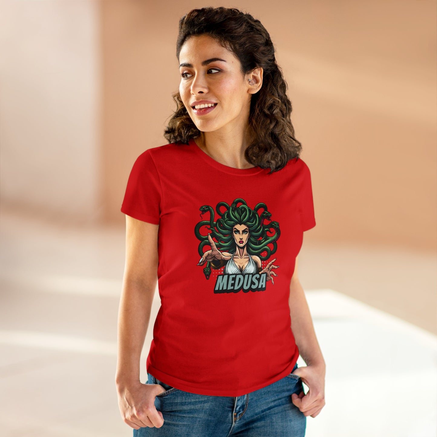 Medusa, Women's Midweight Cotton Tee