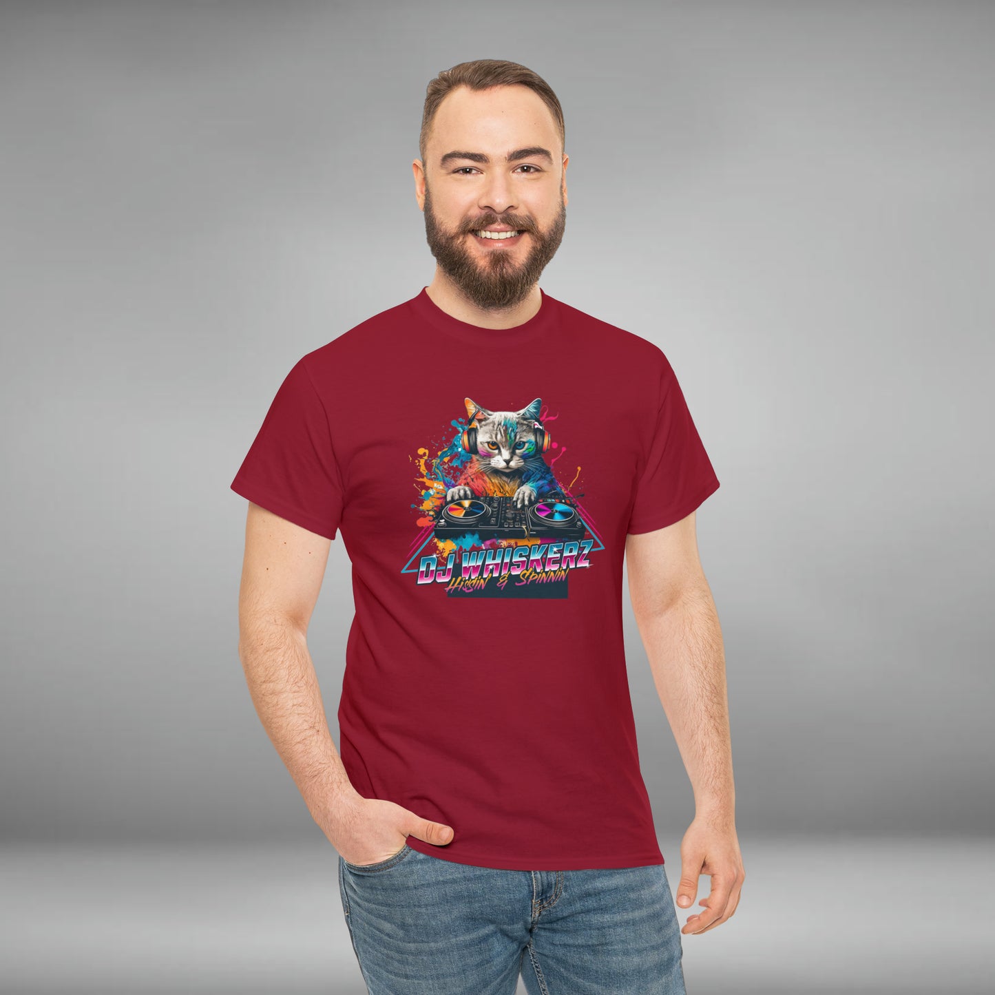 DJ WHISKERZ, Unisex Heavy Cotton Tee