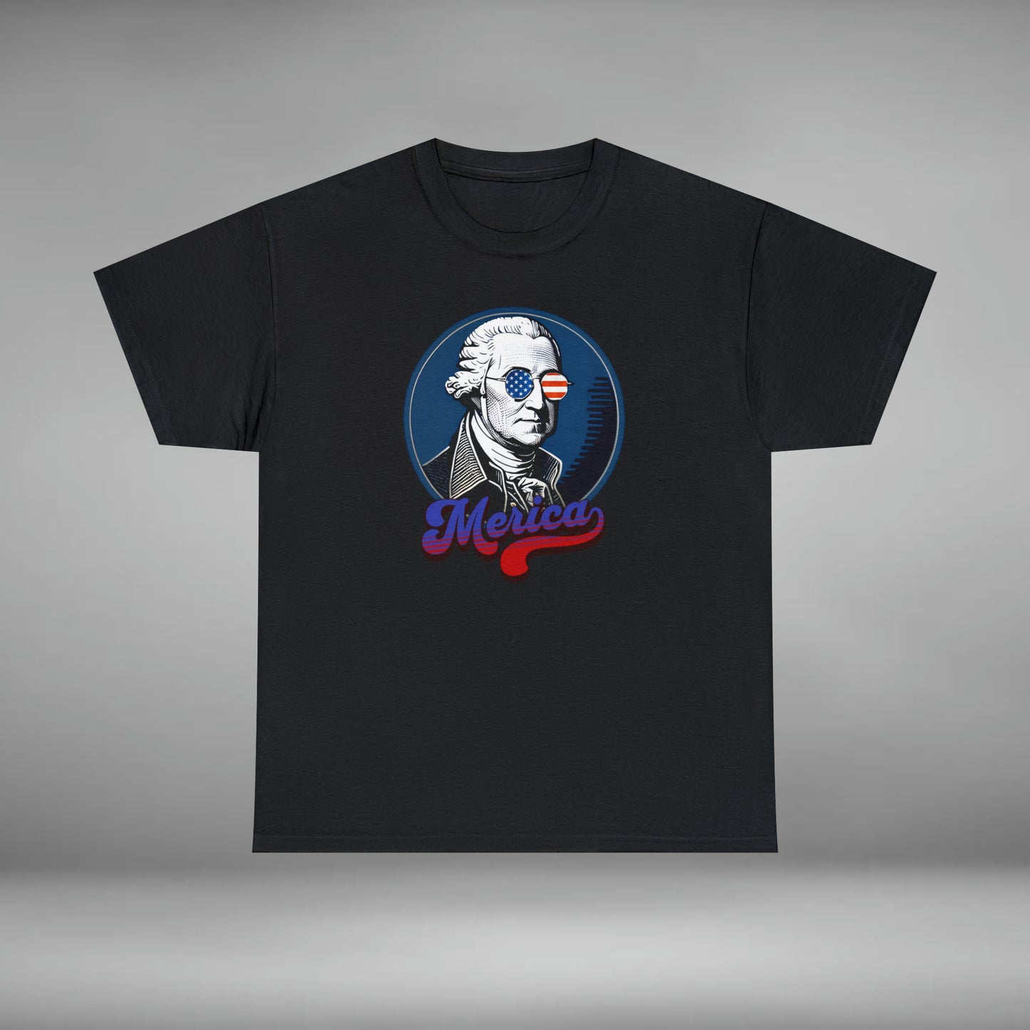 Merica, George Washington Unisex Heavy Cotton Graphic Tee