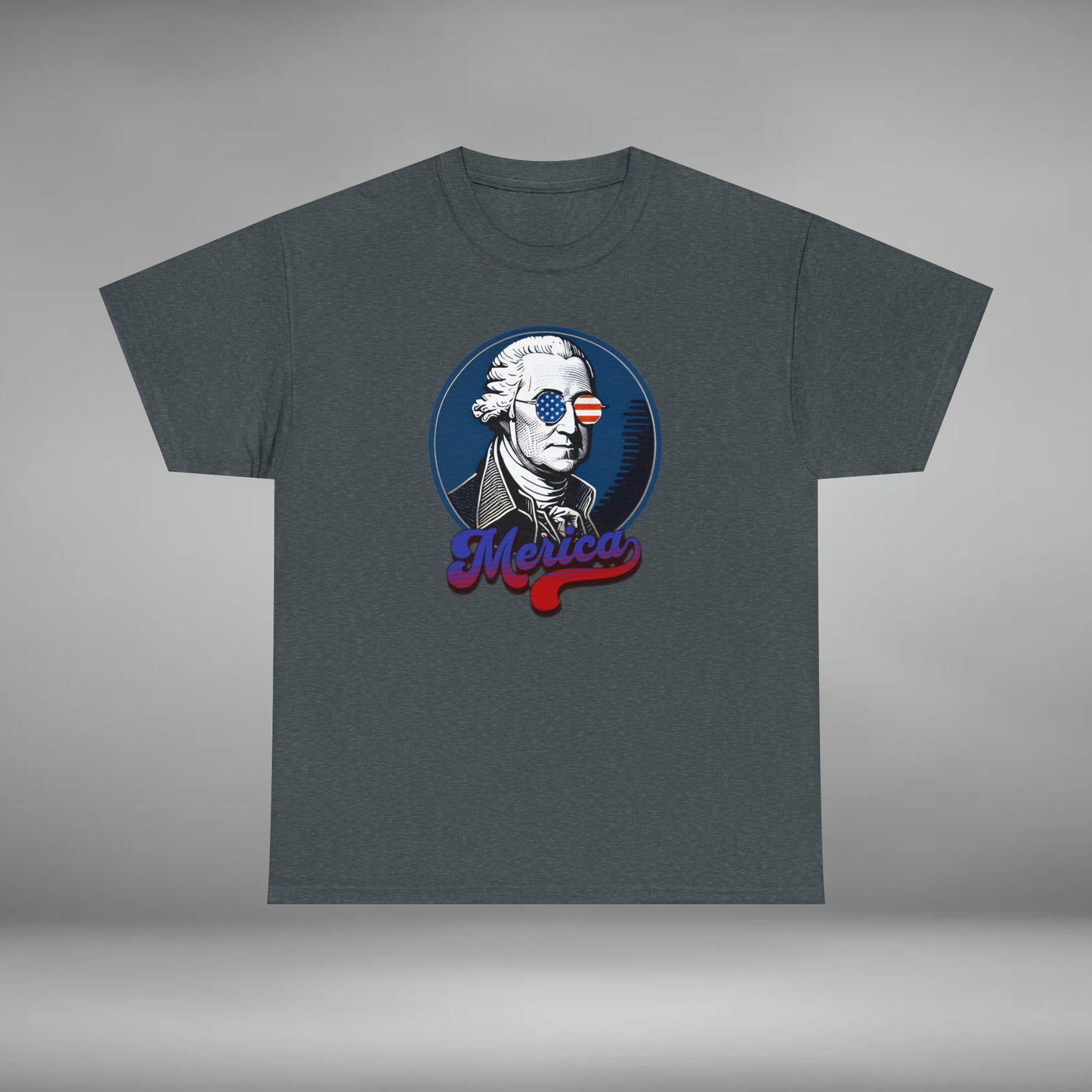 Merica, George Washington Unisex Heavy Cotton Graphic Tee