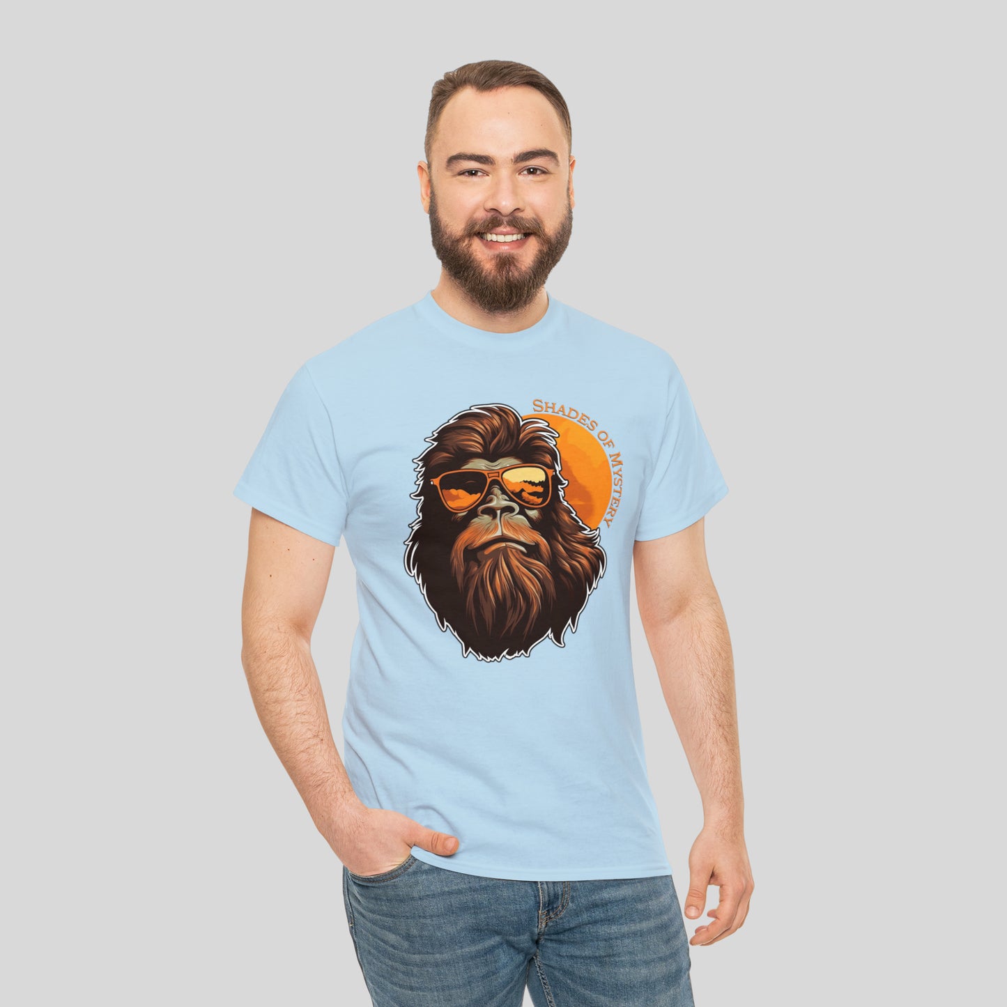 Bigfoot, Shades Of Mystery, Unisex Heavy Cotton Tee