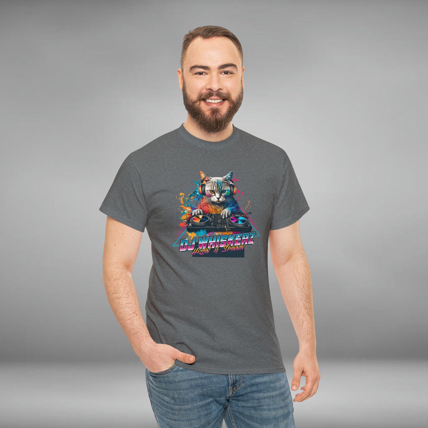 DJ WHISKERZ, Unisex Heavy Cotton Tee
