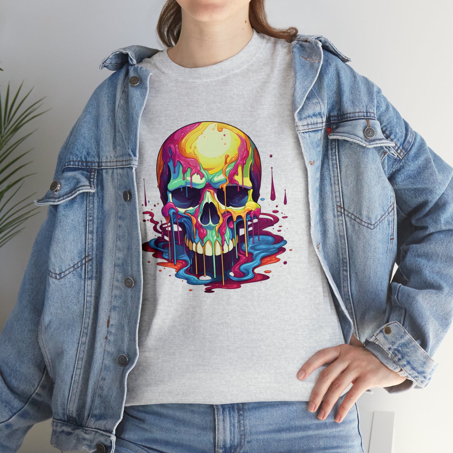 Painted Skull, Unisex Heavy Cotton Tee