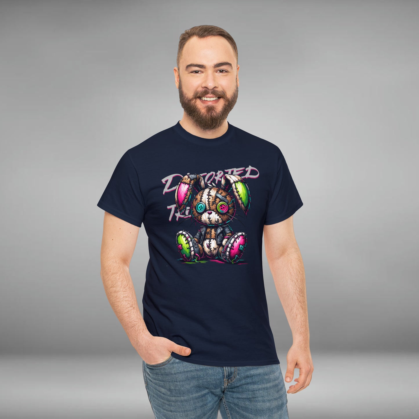 Distorted Truth, Ragdoll Bunny, Unisex Heavy Cotton Tee