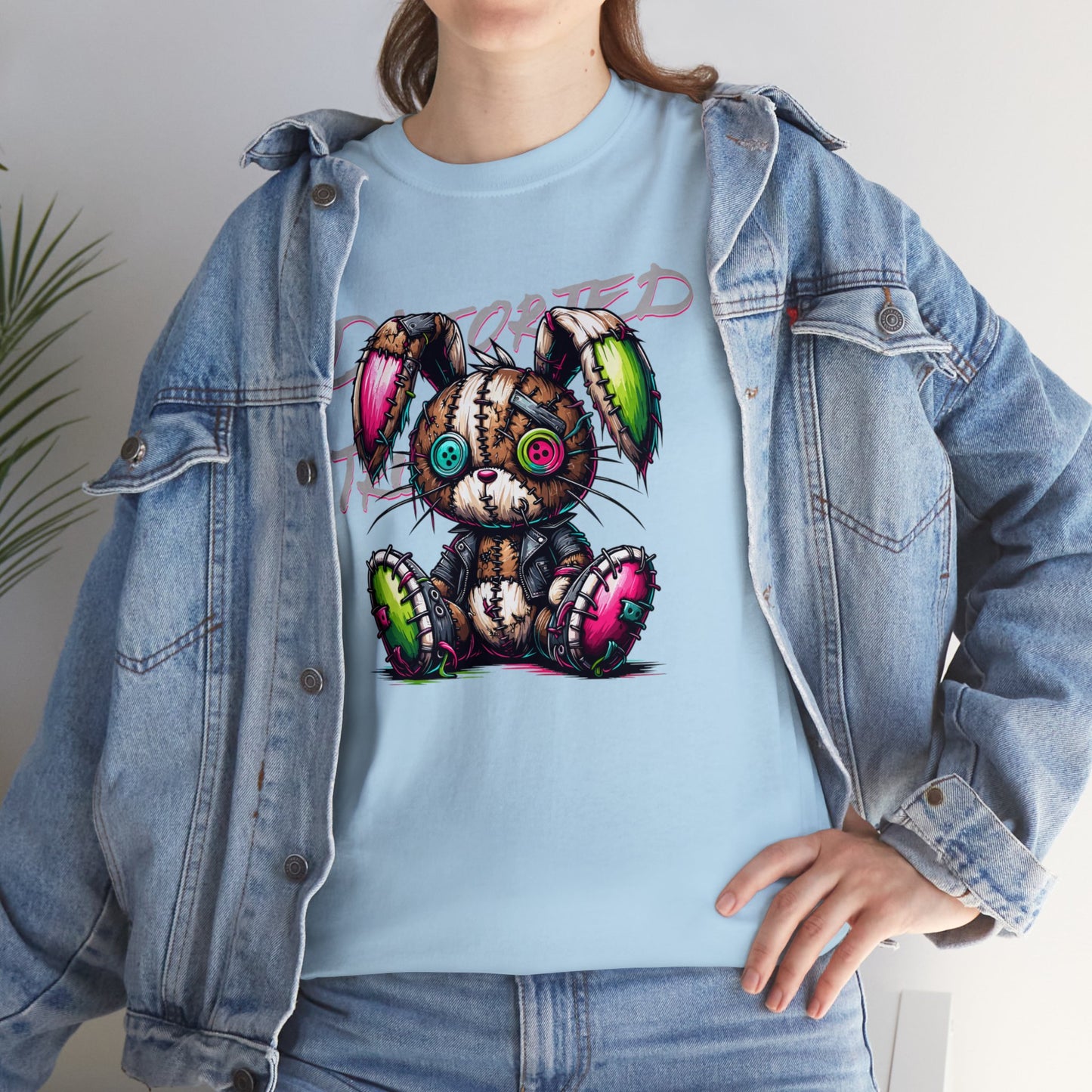 Distorted Truth, Ragdoll Bunny, Unisex Heavy Cotton Tee