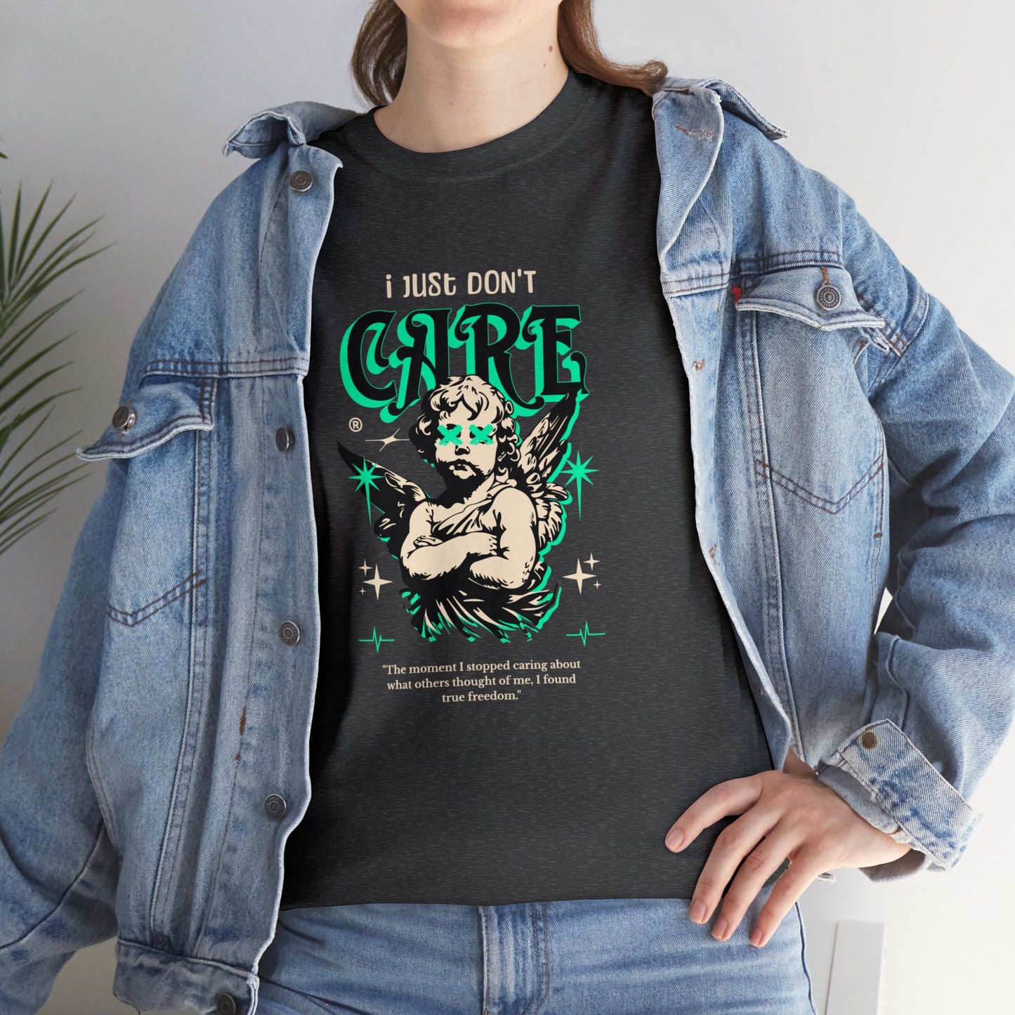 i Just Don't Care, Unisex Heavy Cotton Tee