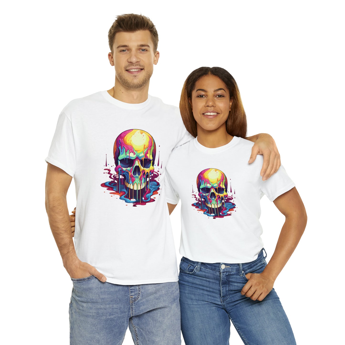 Painted Skull, Unisex Heavy Cotton Tee