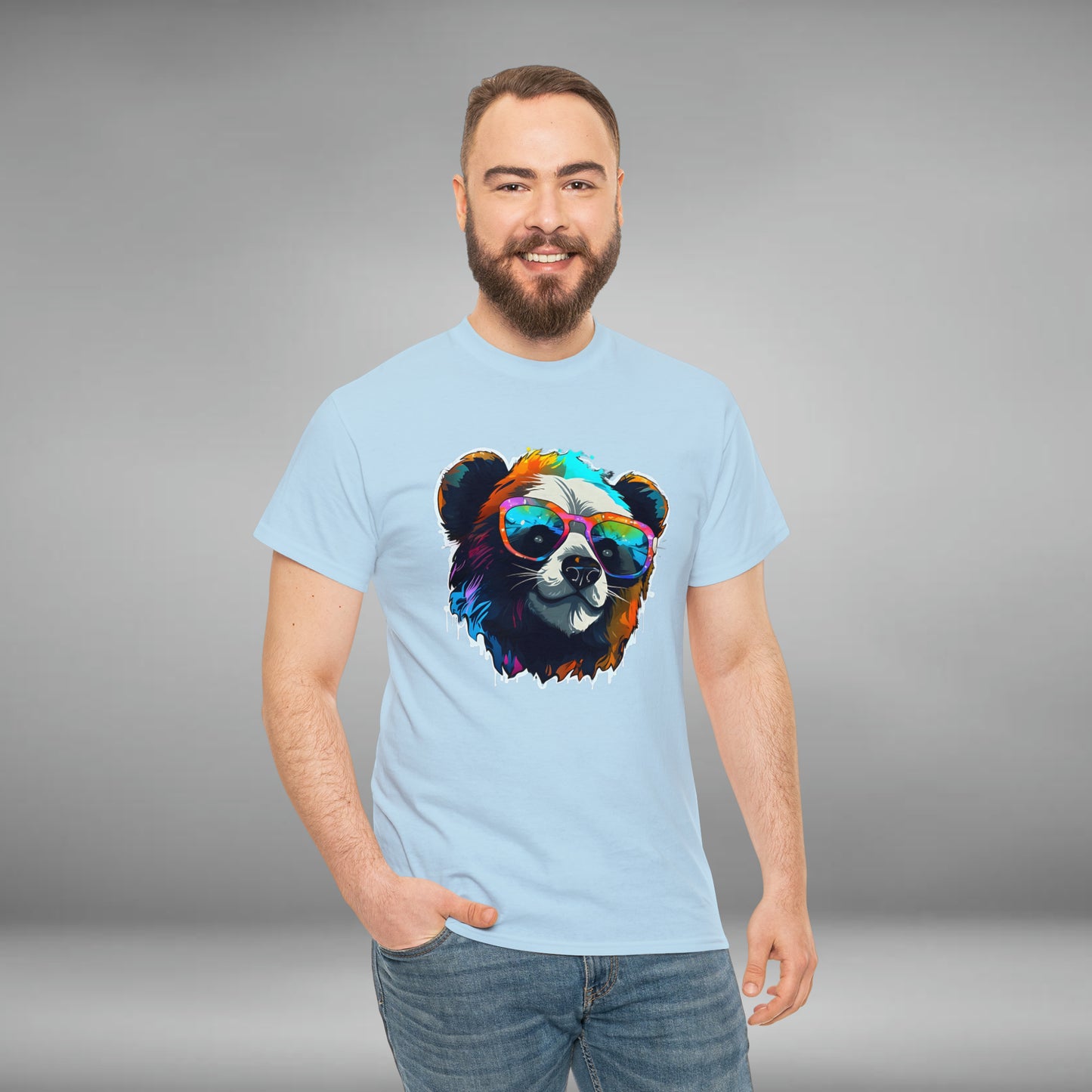 Panda Bear custom Unisex Heavy Cotton Graphic Tee