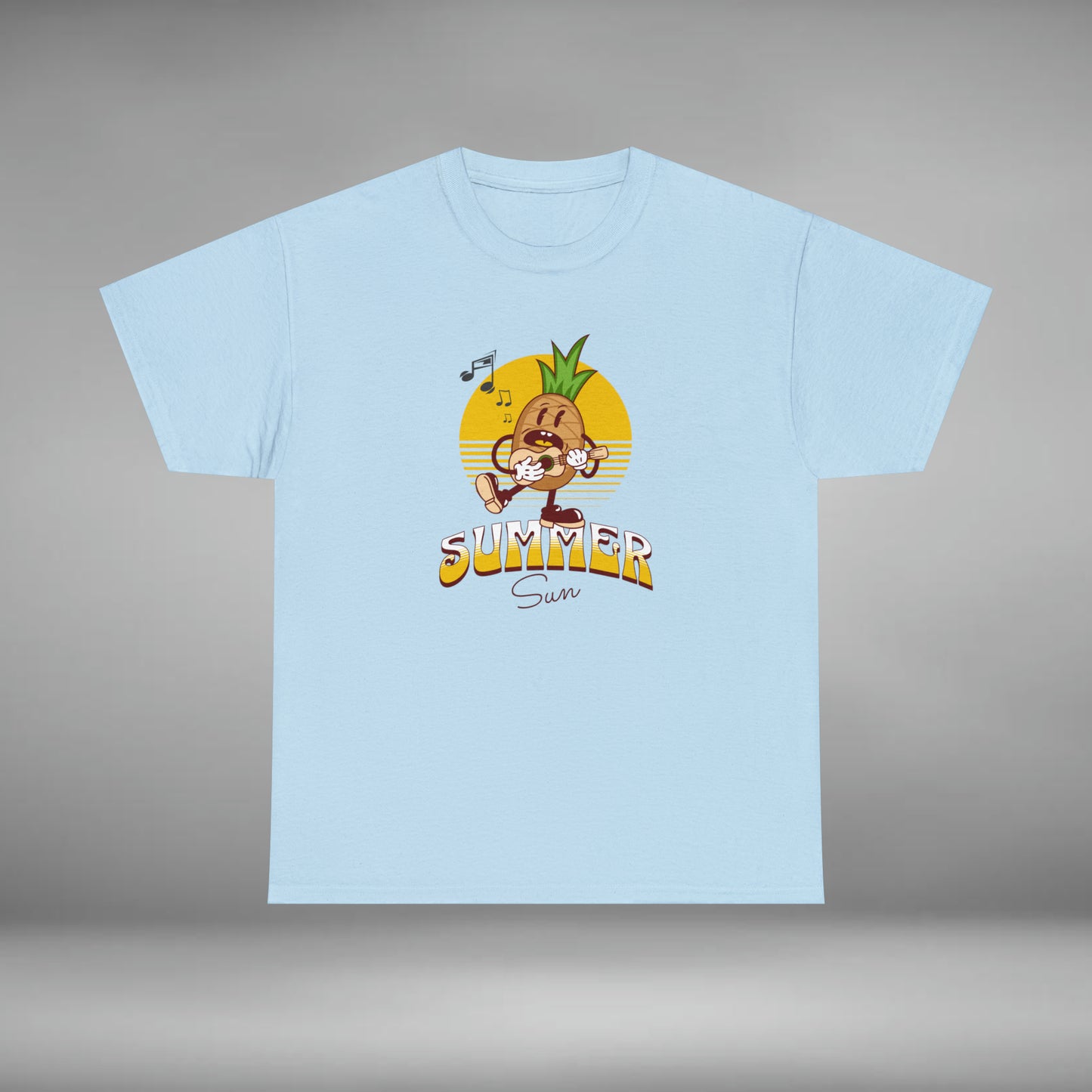 Summer Sun Pineapple, Unisex Heavy Cotton Tee