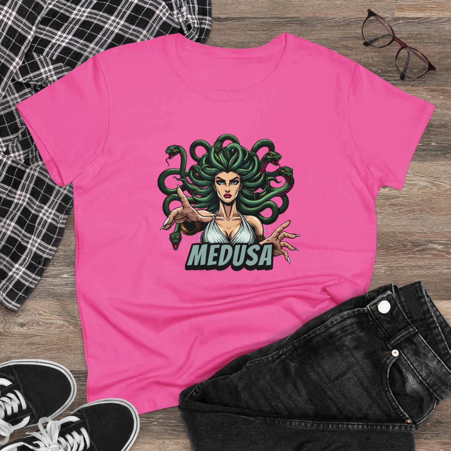 Medusa, Women's Midweight Cotton Tee