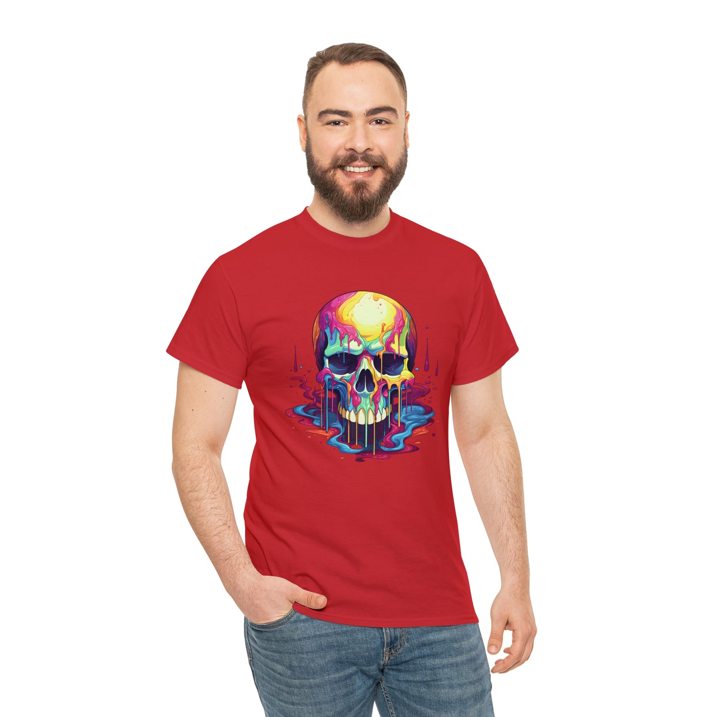 Painted Skull, Unisex Heavy Cotton Tee