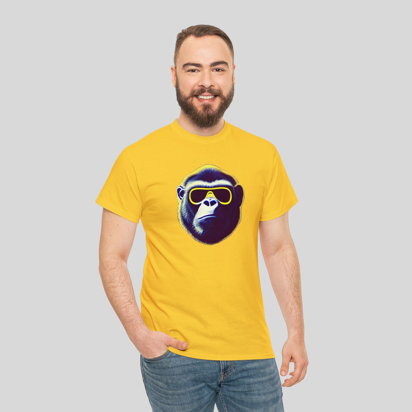 Gorilla, Custom Unisex Heavy Cotton Graphic Tee