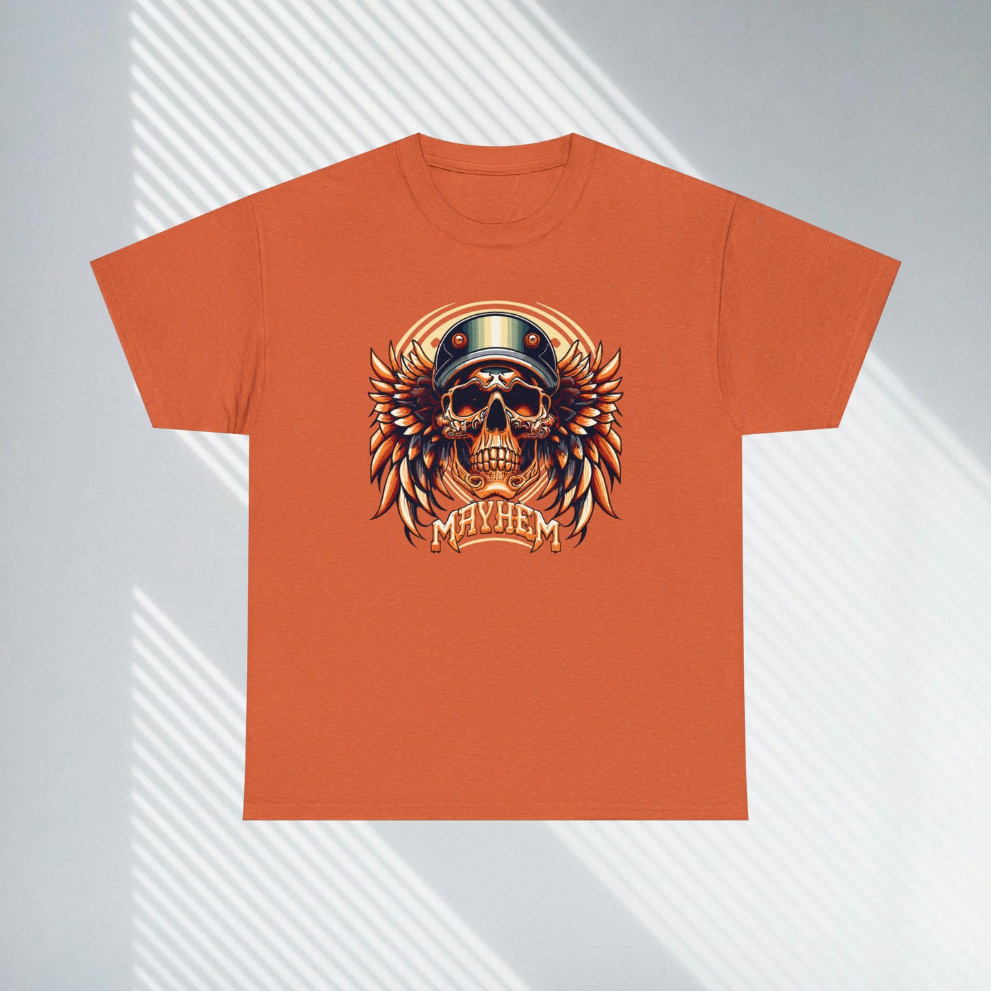 MAYHEM, Winged Skull Unisex Heavy Cotton Tee