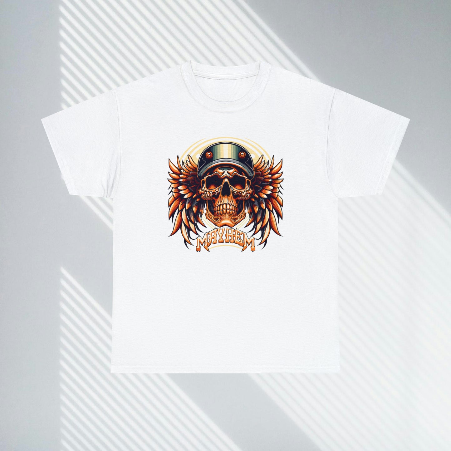 MAYHEM, Winged Skull Unisex Heavy Cotton Tee