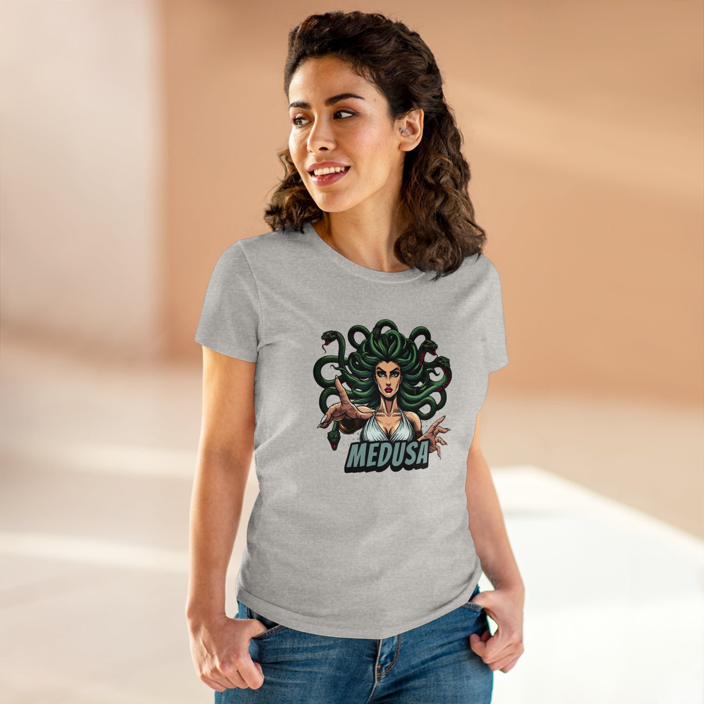 Medusa, Women's Midweight Cotton Tee