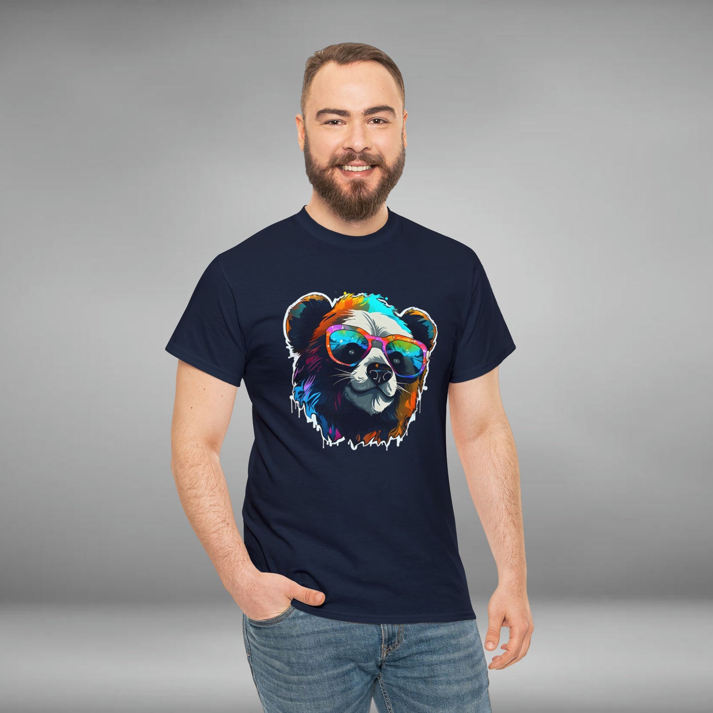 Panda Bear custom Unisex Heavy Cotton Graphic Tee