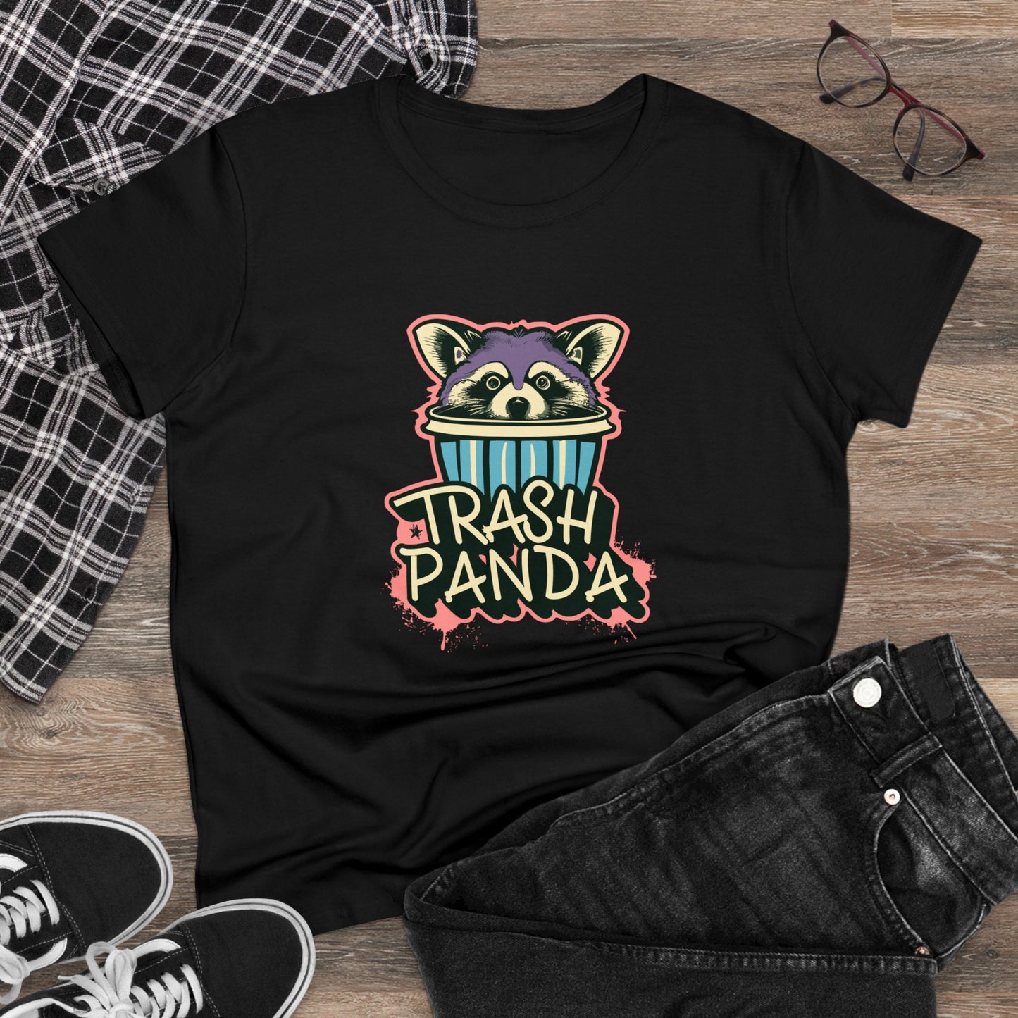 Trash Panda, Racoon, Women's Cotton Tee