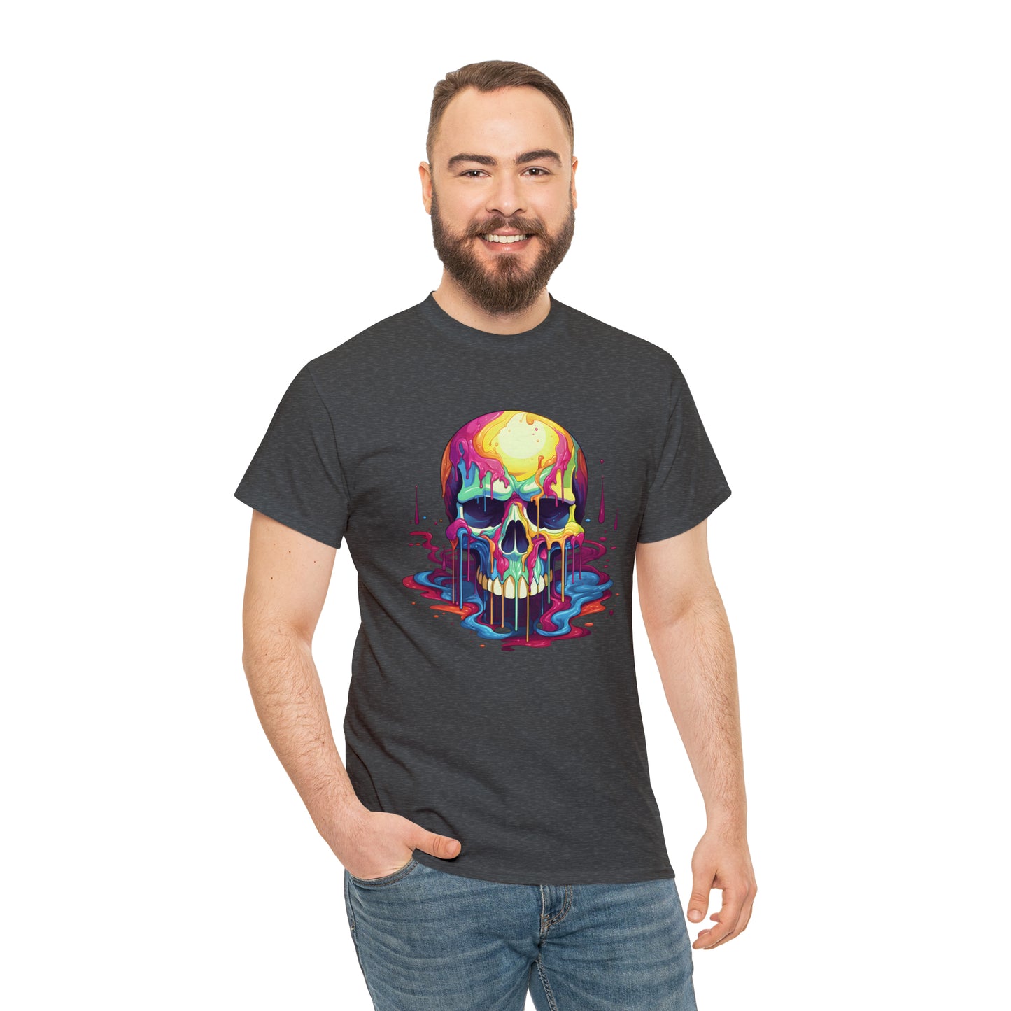 Painted Skull, Unisex Heavy Cotton Tee