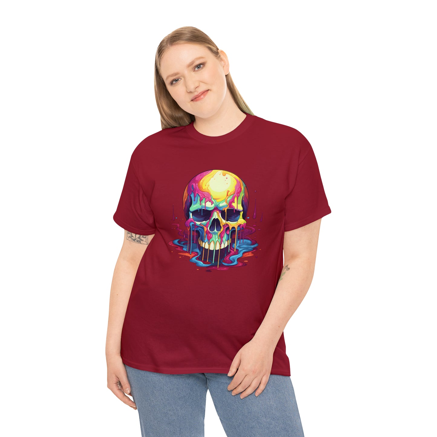 Painted Skull, Unisex Heavy Cotton Tee